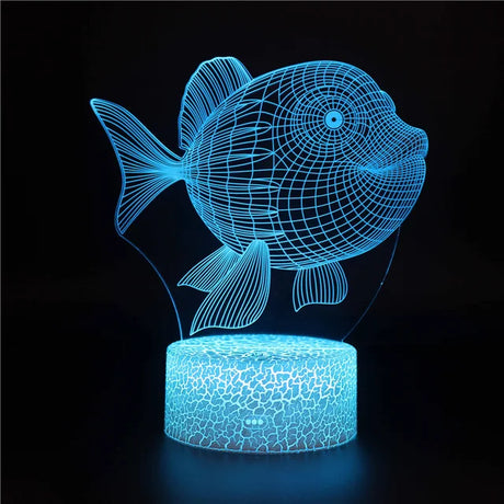 3D Shark Night Light  LED Illusion Lamp - Product detail 12