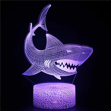 3D Shark Night Light  LED Illusion Lamp - Product detail 15