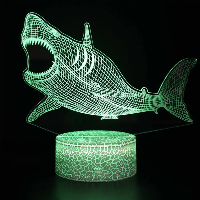 3D Shark Night Light  LED Illusion Lamp - Product detail 4