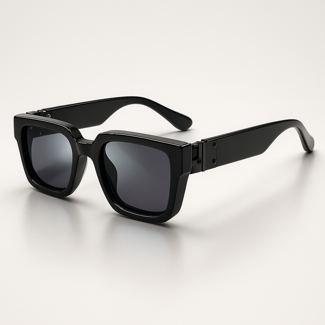 Black Square Sunglasses  UV-400 Protection Unisex Frame - Product showcase