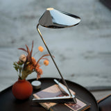 Modern LED Desk Lamp  Chrome Z-Shape Design - Detailed view