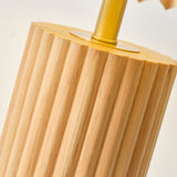 Scandinavian Table Lamp  Pleated Shade Wood Base - Product detail 8