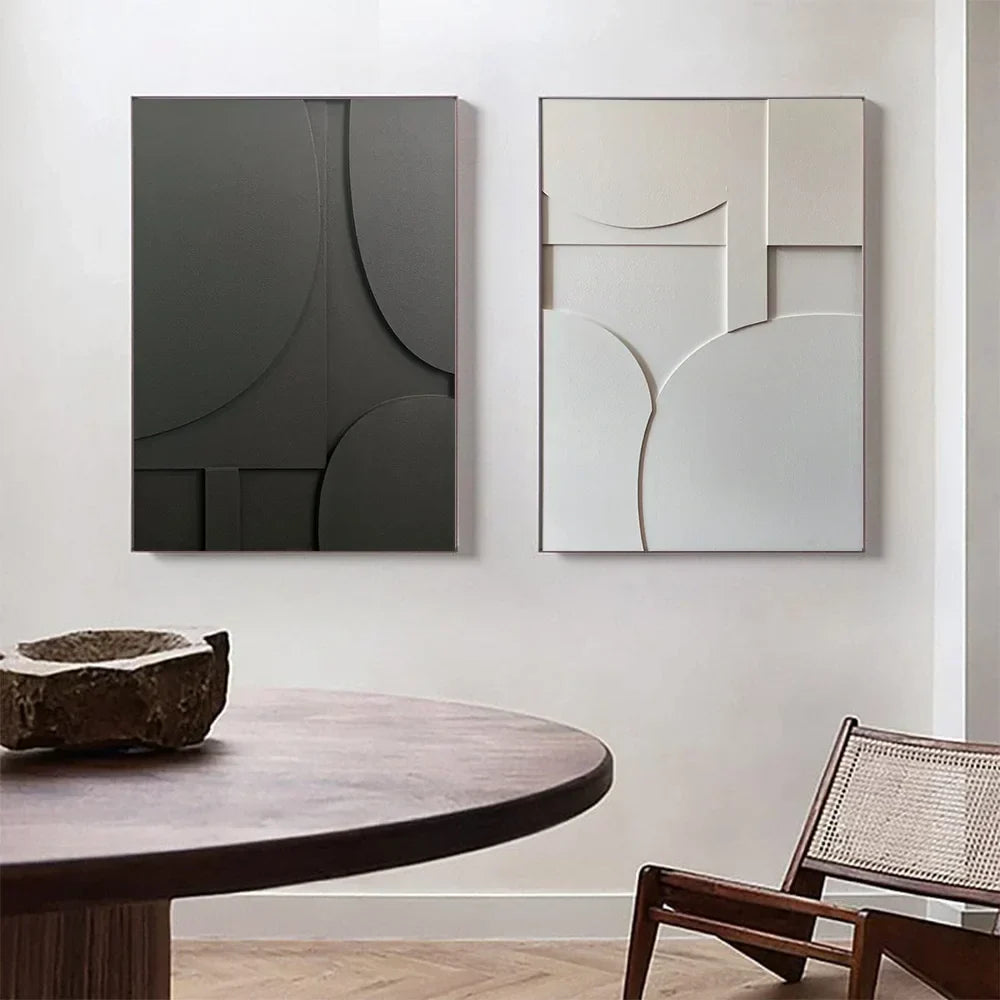 Abstract Wall Art  Minimalist 3D Geometric Canvas - Product detail 5