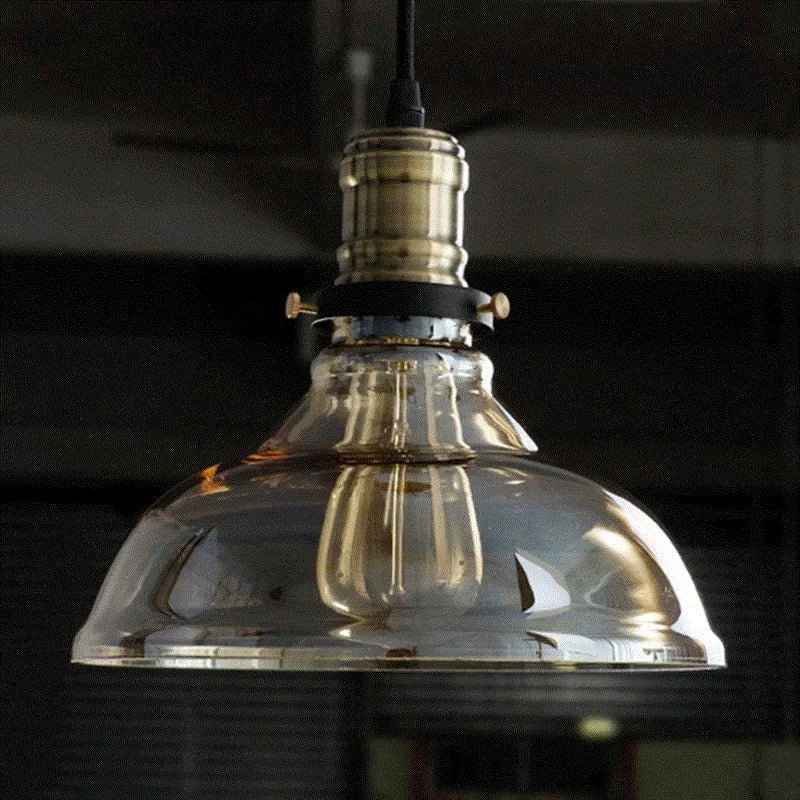 Scandinavian Ceiling Light  Glass Bowl Pendant Design - Detailed view