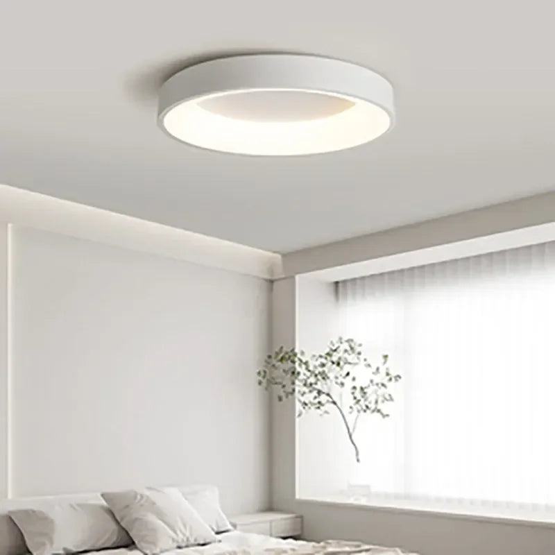 Modern LED Ceiling Light  Round White Minimalist Design - Detailed view