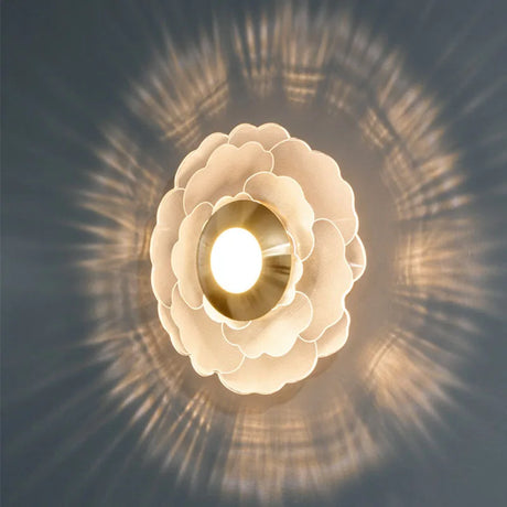 Nordic Floral Wall Light  Layered Petal Design - Product showcase