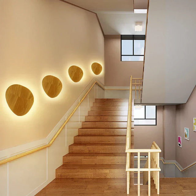 Scandinavian Wall Sconce  Natural Wood LED Design - Product showcase