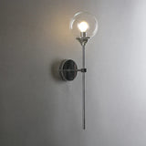 Modern Glass Wall Light  Brass Stem Globe Design - Product detail 5