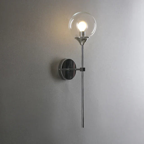 Modern Glass Wall Light  Brass Stem Globe Design - Product detail 5