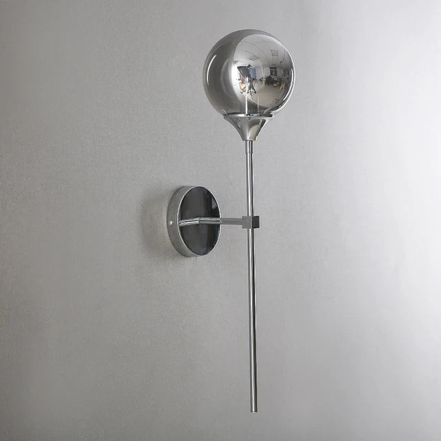 Modern Glass Wall Light  Brass Stem Globe Design - Product detail 8