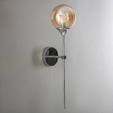 Modern Glass Wall Light  Brass Stem Globe Design - Product detail 6