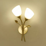 Botanical Wall Light  Gold Leaf Design LED Sconce - Detailed view
