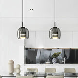 Modern Glass Pendant Light  Amber Dome Collection - Product detail 4