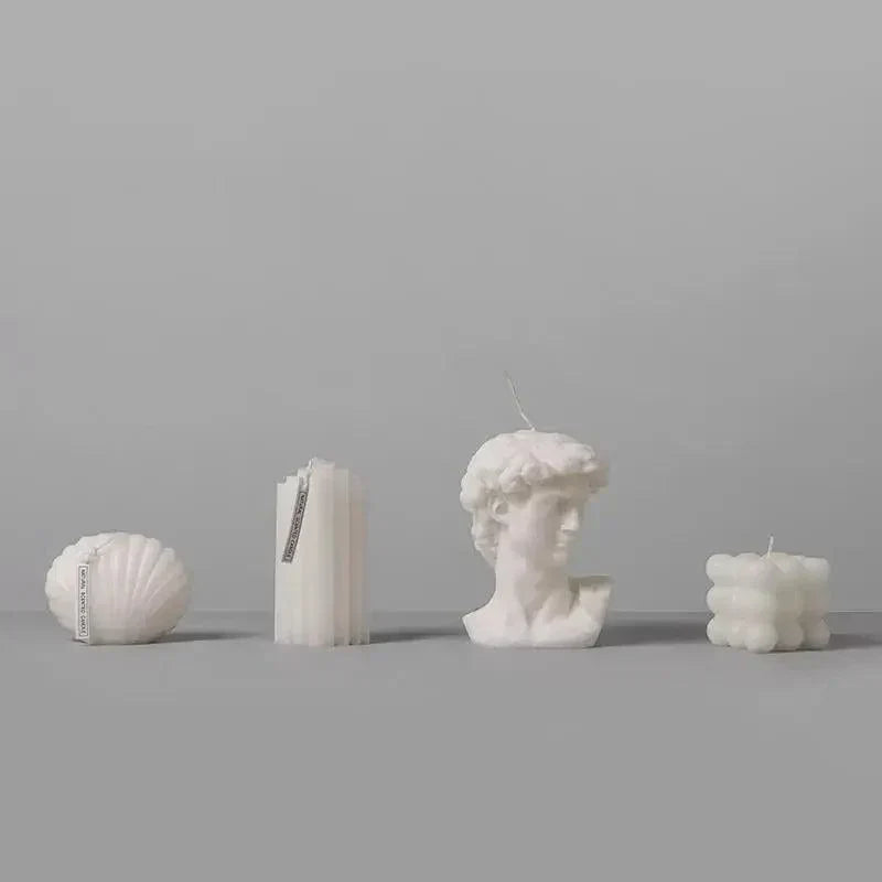 Nordic Sculpture Candle  Minimalist David Bust Design - Product detail 6