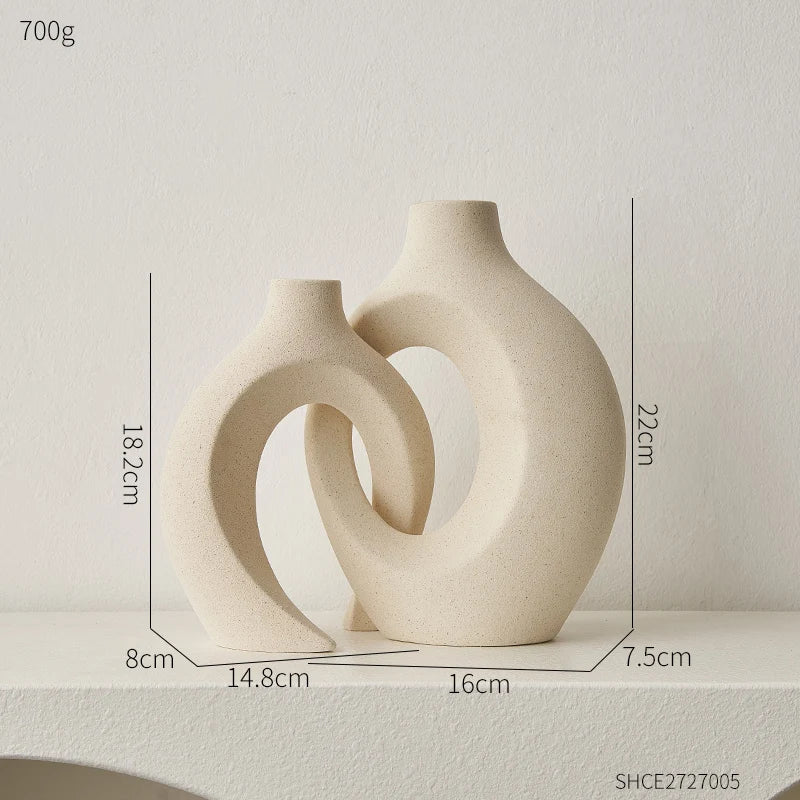 Modern Ceramic Vase  Minimalist Sculptural Design - Product detail 10