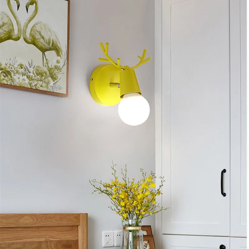 Nordic Wall Sconce  Antler Design Wood Accent - Product detail 5