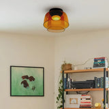 Modern Glass Ceiling Light  Layered Smoke Shade Design - Product detail 13