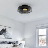 Modern Glass Ceiling Light  Layered Smoke Shade Design - Product detail 26
