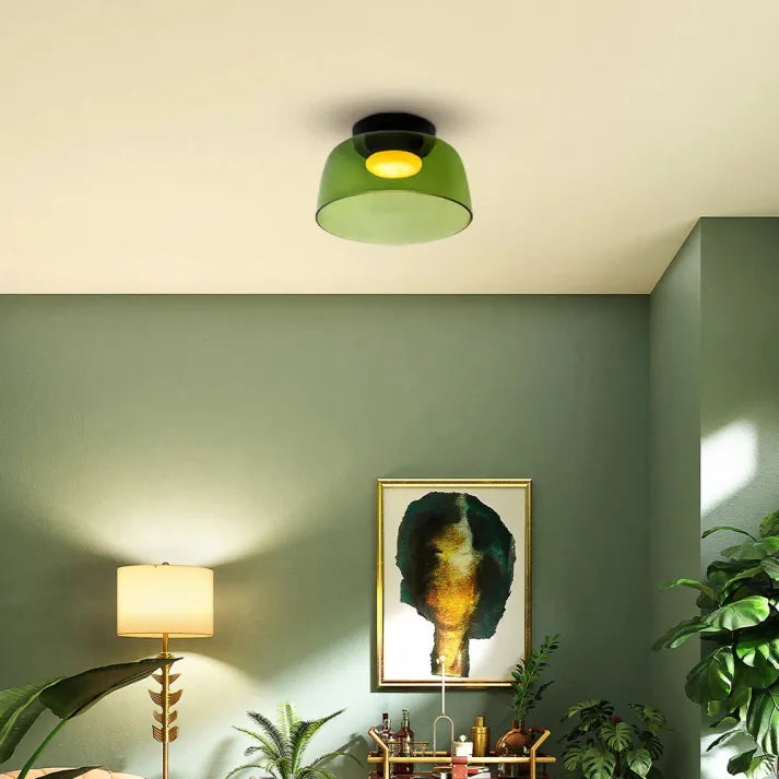 Modern Glass Ceiling Light  Layered Smoke Shade Design - Product detail 9