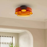 Modern Glass Ceiling Light  Layered Smoke Shade Design - Product detail 17