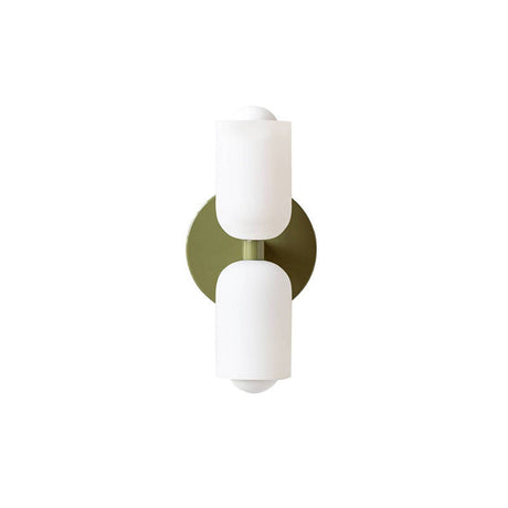 Nordic Wall Light  Brass  White Glass Double Sconce - Product detail 8