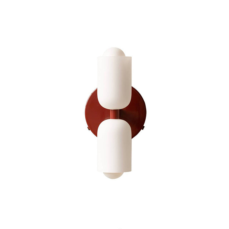 Nordic Wall Light  Brass  White Glass Double Sconce - Product detail 9