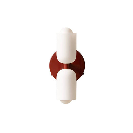 Nordic Wall Light  Brass  White Glass Double Sconce - Product detail 9