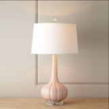 Modern Ceramic Table Lamp  Blush Pink Base with White Shade - Product detail 17