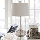Modern Ceramic Table Lamp  Blush Pink Base with White Shade - Product detail 5