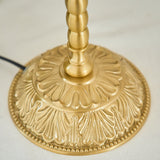 Vintage Table Lamp  Brass Base With Glass Floral Shade - Product detail 15