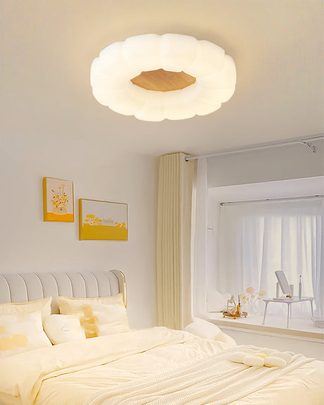 Modern Floral Ceiling Light  White Acrylic Petal Design - Product detail 9