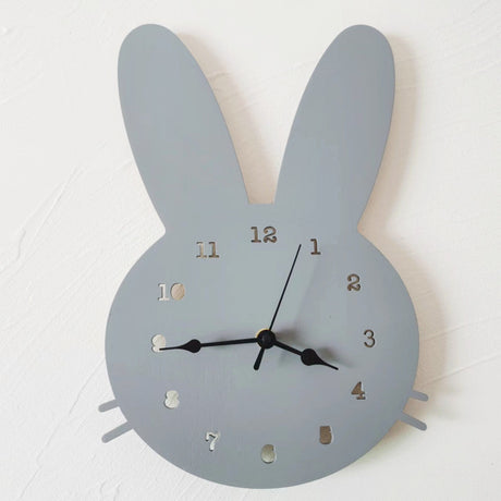 Nordic Bunny Wall Clock  Modern Wooden Design - Product example