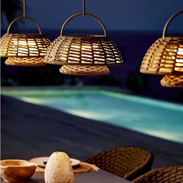 Bamboo Pendant Light  Woven Dome Outdoor Design - Product detail 4