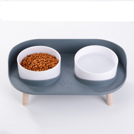 Elevated Pet Food Bowl Set  Ergonomic Raised Feeding Station - Detailed view