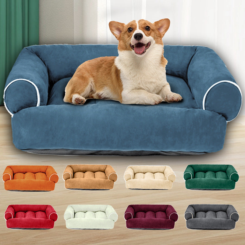 Orthopedic Pet Sofa  Plush Velvet Joint Support Bed - Product showcase