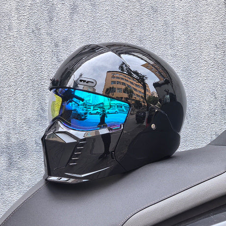 Full Face Motorcycle Helmet  Matte Black Racing Design - Product detail 5