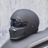Full Face Motorcycle Helmet  Matte Black Racing Design - Product example