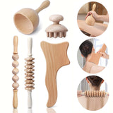 Wood Therapy Massage Set  Natural Body Sculpting Tools - Detailed view