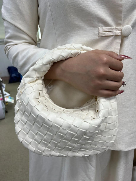 Woven Leather Hobo Bag  Intrecciato Pattern Design - Product detail 4