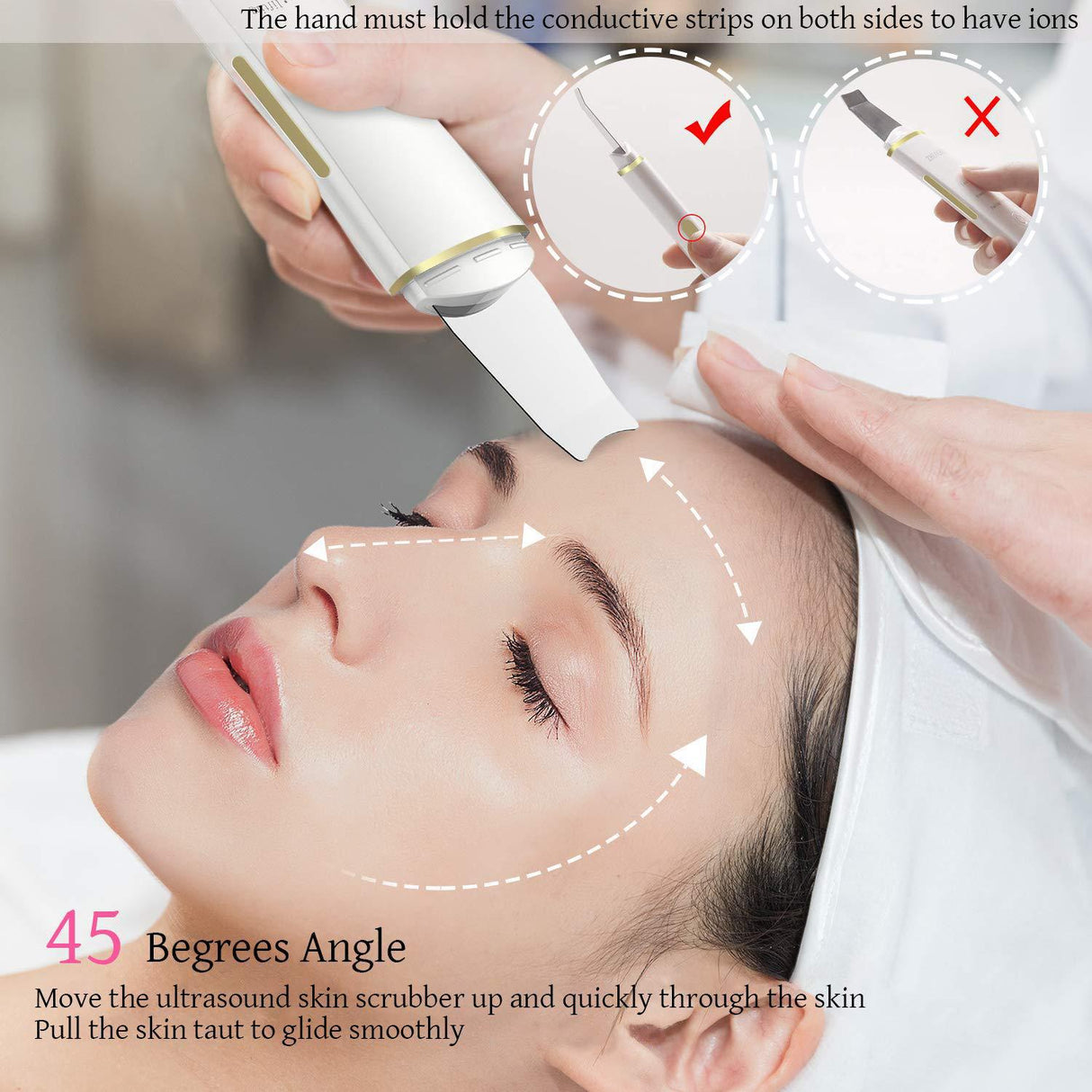 Ultrasonic Facial Cleansing Tool  Ion Technology Skin Rejuvenation Device - Product example