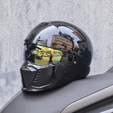 Full Face Motorcycle Helmet  Matte Black Racing Design - Product detail 4