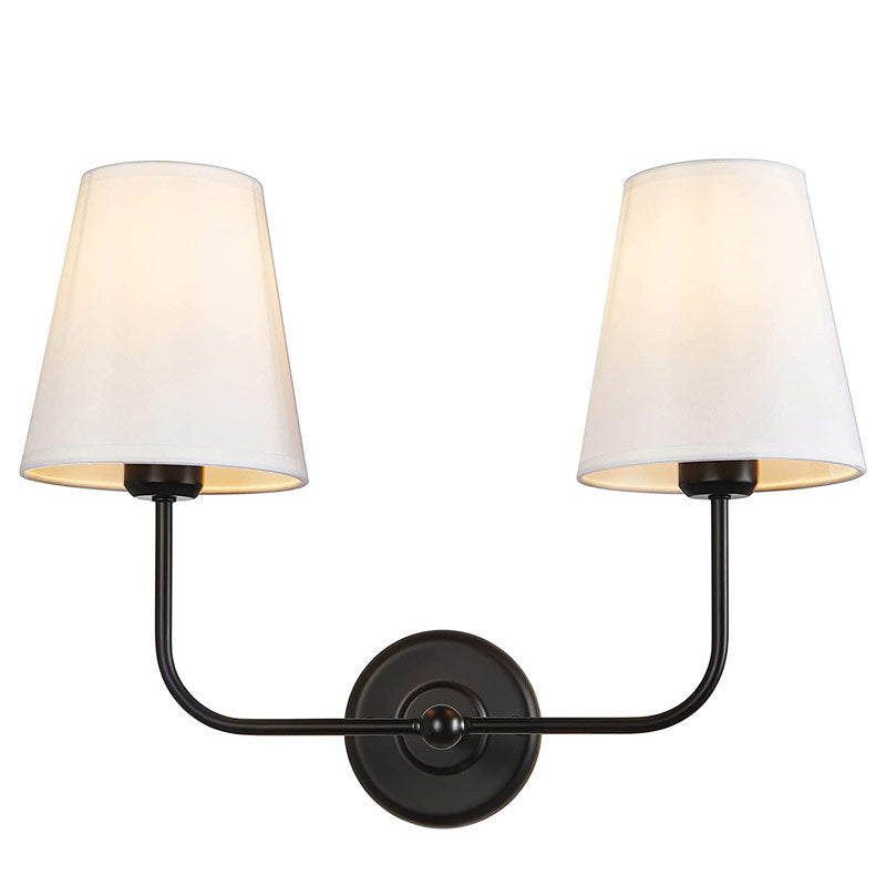 Modern Wall Sconce  Brass Arm Linen Shade - Product detail 8