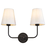 Modern Wall Sconce  Brass Arm Linen Shade - Product detail 8