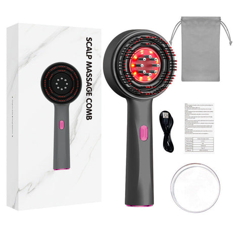 LED Hair Therapy Brush  Red Light Scalp Massager - Product example