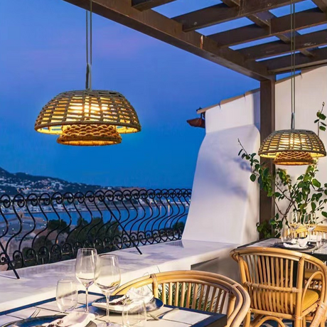 Bamboo Pendant Light  Woven Dome Outdoor Design - Product detail 10