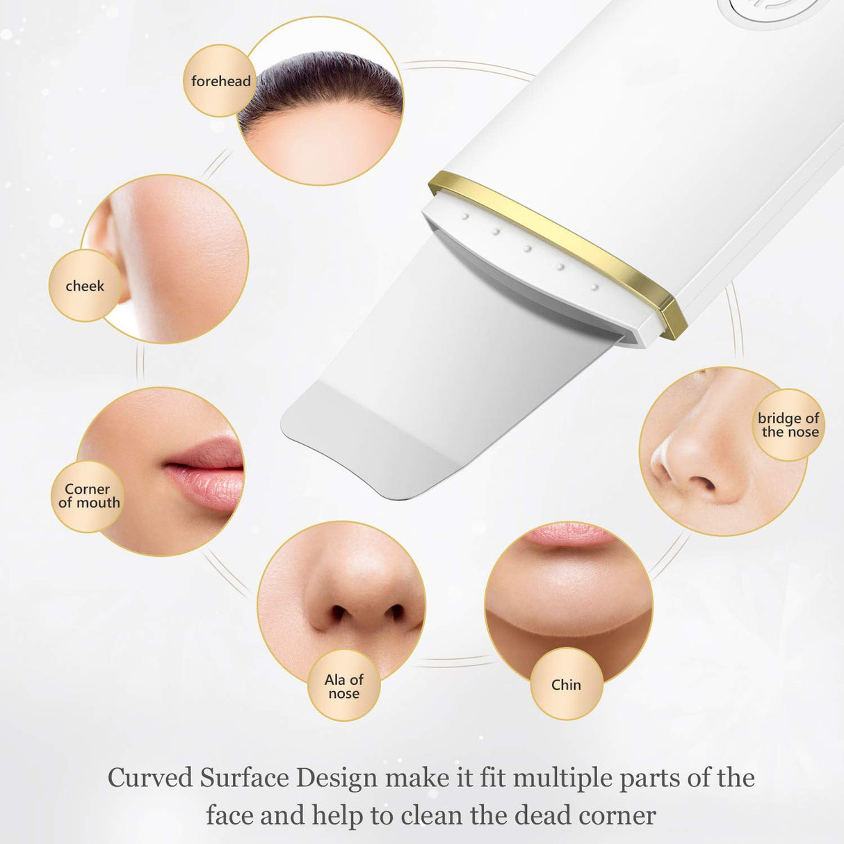 Ultrasonic Facial Cleansing Tool  Ion Technology Skin Rejuvenation Device - Detailed view