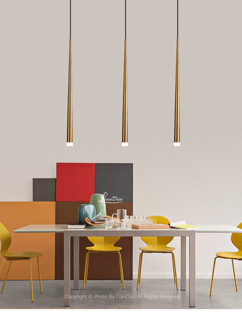 Modern LED Pendant Light  Slim Black Adjustable Suspension - Product detail 7