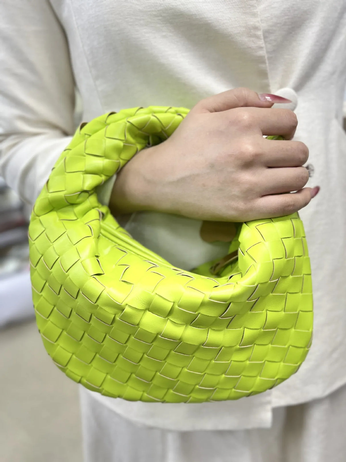 Woven Leather Hobo Bag  Intrecciato Pattern Design - Product detail 8