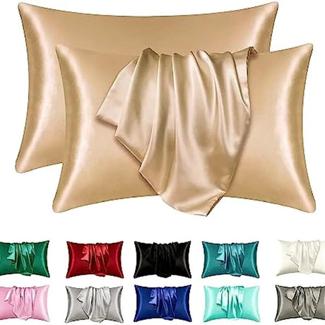 Satin Pillowcase Set  Hypoallergenic Double-Sided Silk Feel - Product detail 9