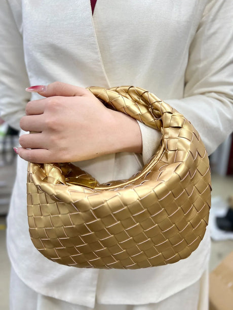 Woven Leather Hobo Bag  Intrecciato Pattern Design - Product detail 17